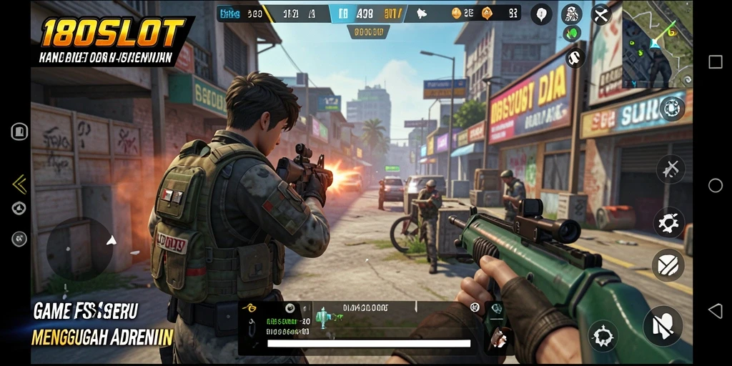 Tampilan aksi seru dalam gameplay 180SLOT yang menegangkan.