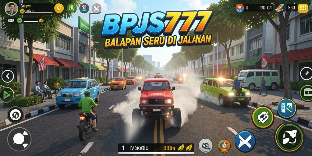 Tangkapan layar BPJS777 menampilkan aksi balapan yang intens dan grafis menawan.