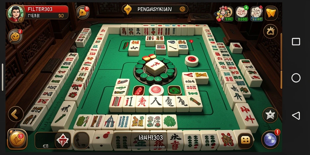 Tampilan menarik dan menantang dari gameplay Mahjong.