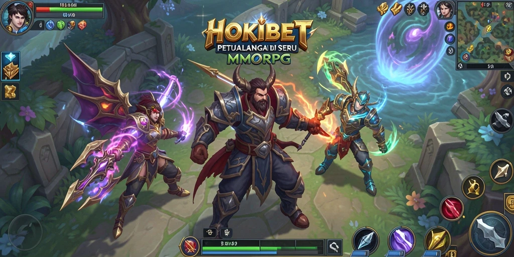 Screenshot HOKIBET menampilkan aksi seru dalam dunia MMORPG.