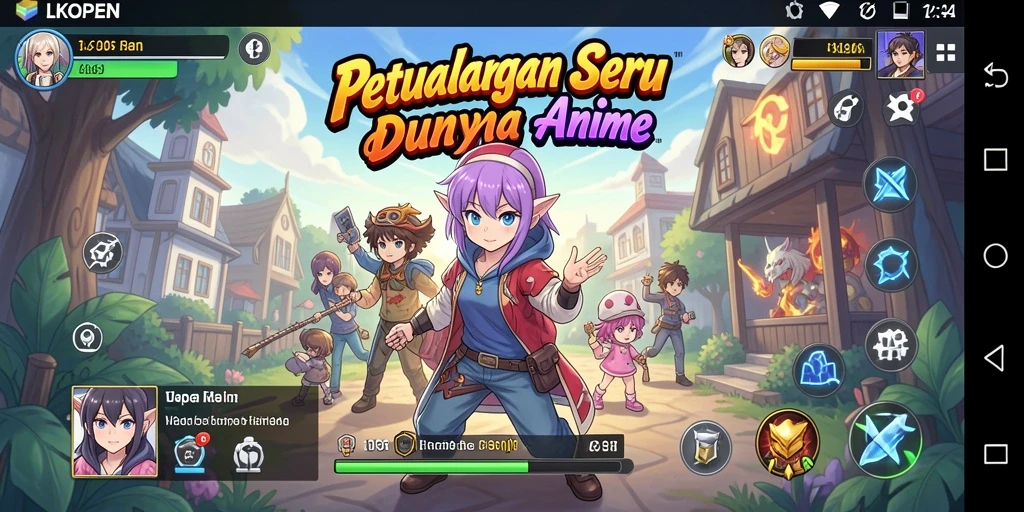 Tampilan gameplay LKOPEN yang menarik di dunia Anime.
