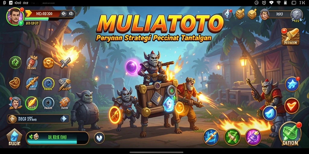 Tampilan gameplay menegangkan dari MULIATOTO dengan aksi strategi mendebarkan.