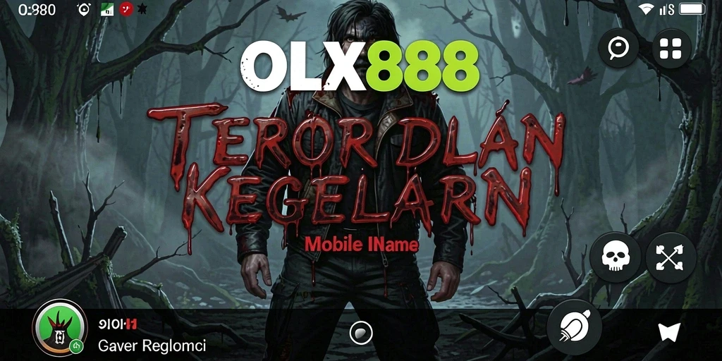 Gambaran gameplay menyeramkan di OLX888 saat menjelajahi kegelapan.