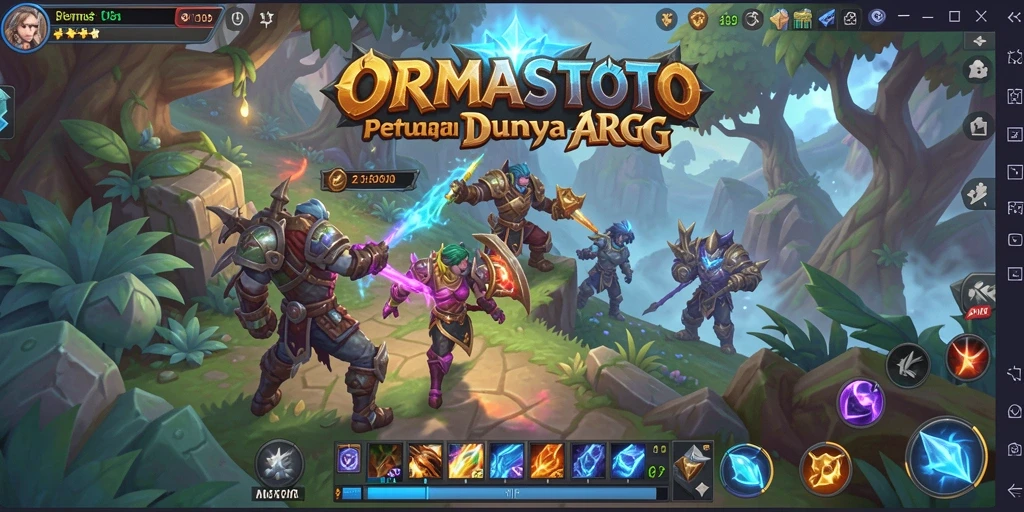 Tampilan gameplay seru di dunia petualangan ORMASTOTO.