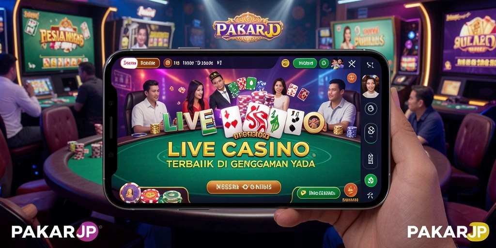 Tampilan gameplay PAKARJP yang menakjubkan dengan dealer langsung.
