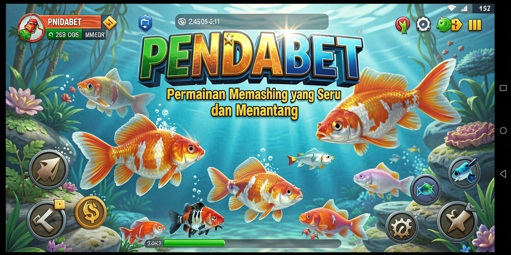Screenshot gameplay PENIDABET dengan berbagai ikan yang menarik dan lokasi memancing.