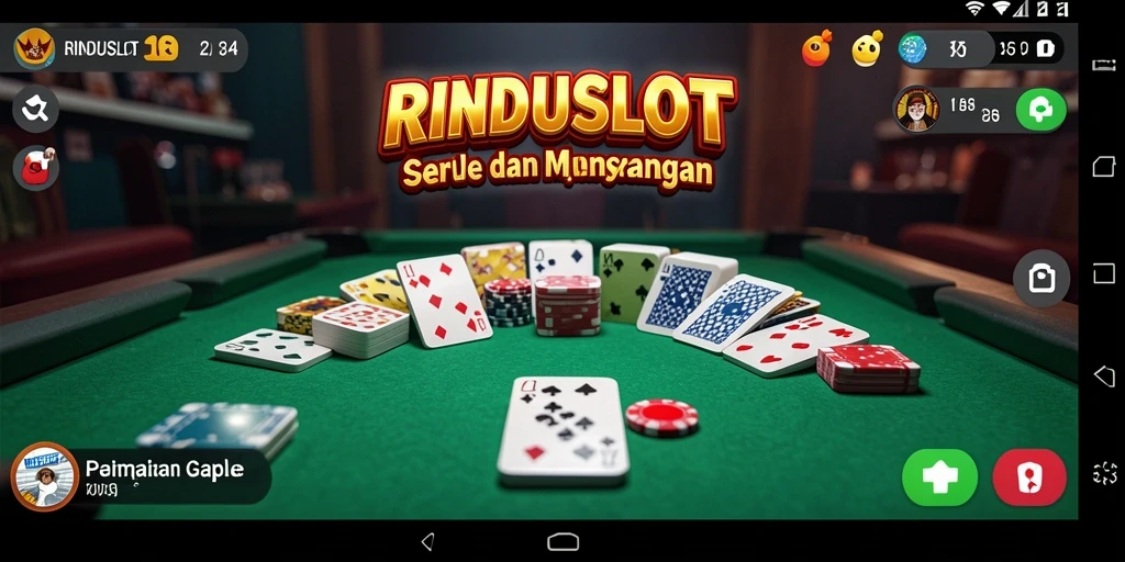 Screenshot RINDUSLOT yang menampilkan aksi seru permainan Gaple.