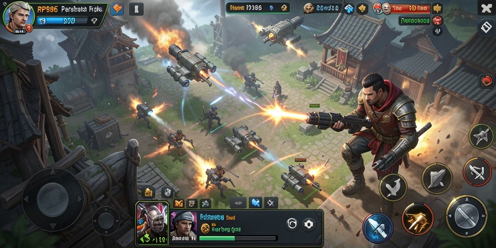 Tangkapan layar gameplay RP886 menampilkan aksi pertarungan taktis yang mendebarkan.