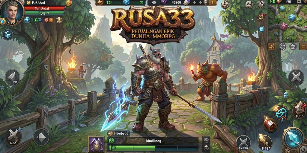 Screenshot menampilkan gameplay RUSA33 dengan grafis yang memukau dan aksi pertarungan yang mendebarkan.
