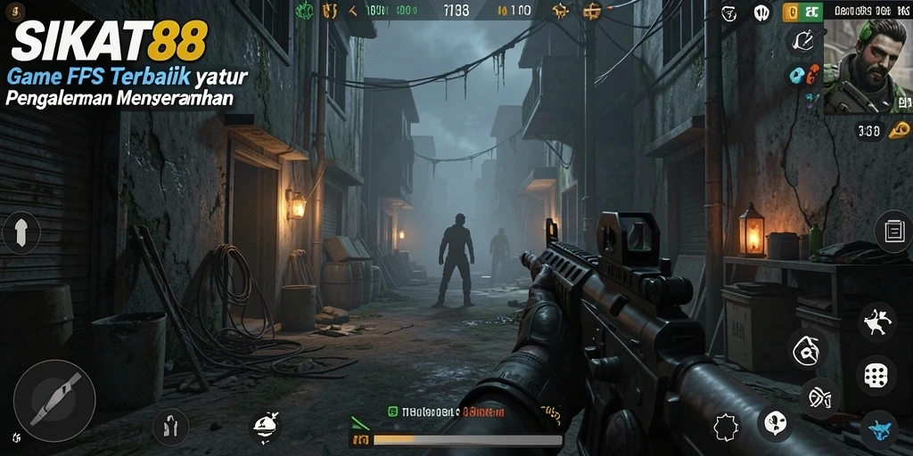 Screenshot gameplay SIKAT88 menampilkan aksi tembak-tembakan yang mendebarkan.