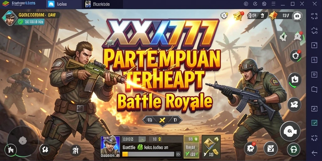 Tampilan gameplay XXX777 yang mendebarkan dalam pertempuran Battle Royale.